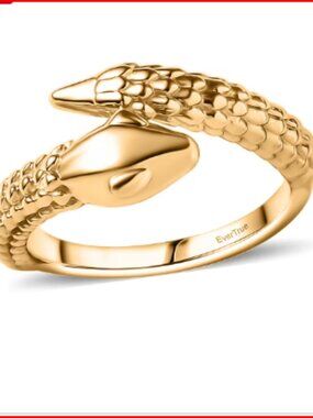 Serpent Ring in 18K YG Plated Bronze